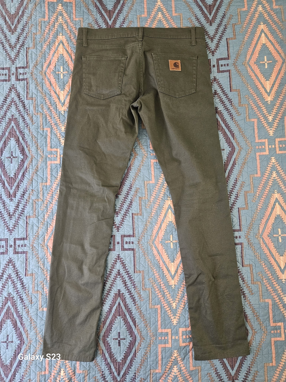 Carhartt WIP Slim Straight Jeans in Olive - Picture 3 of 7